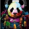 Панда в ярких красках
