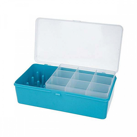 Коробка для мелочей пластик Тривол Тип-6 цв. бирюзовый