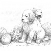 Крошка щенок Скетч для раскраш. чернографитными карандашами