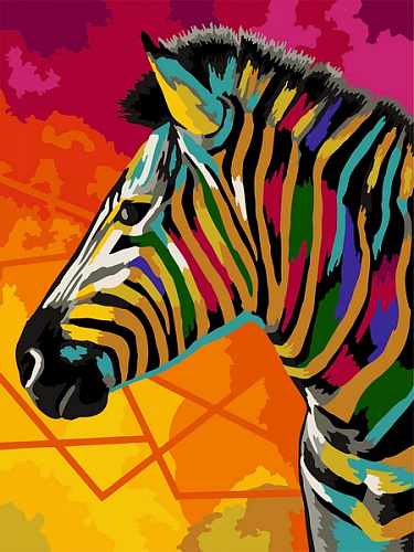 Разноцветная зебра