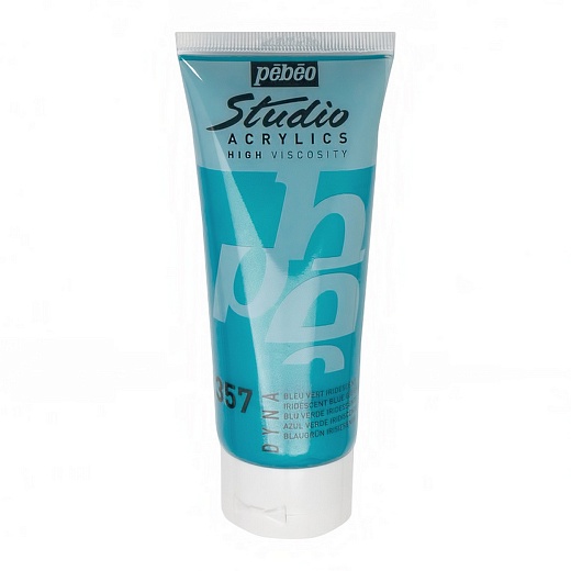 Краска акриловая Studio Acrylics DYNA 100 мл цв. сине-зеленый иридисцентный