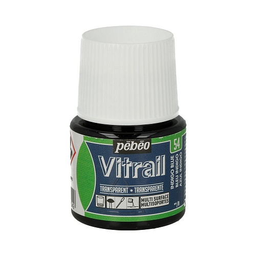 Краска для стекла и металла Vitrail лаковая прозрачная 45 мл, цв. индиго