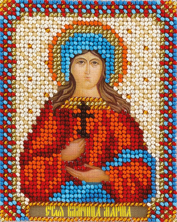 Вышивка бисером Икона Святой Великомученицы Марины
