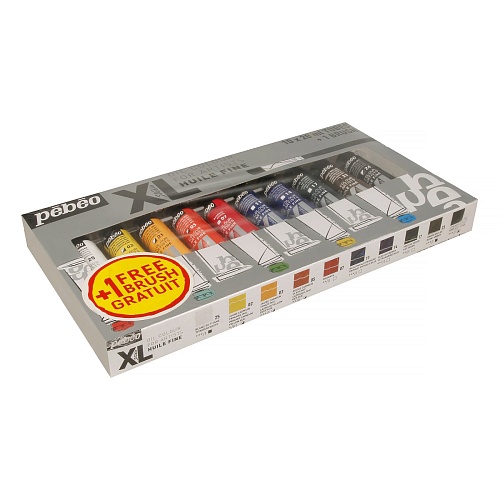 Краска масляная набор XL с кистью 10 цв. х 20 мл