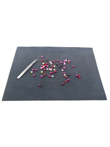 Коврик для бисера полиэстер 30 х 23 х 0.4 см цв. графит
