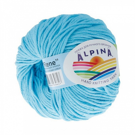Пряжа ALPINA "RENE" 10 шт. в упак. цвет яр.голубой