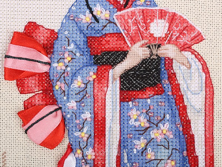 Вышивка крестом Женщины мира. Япония