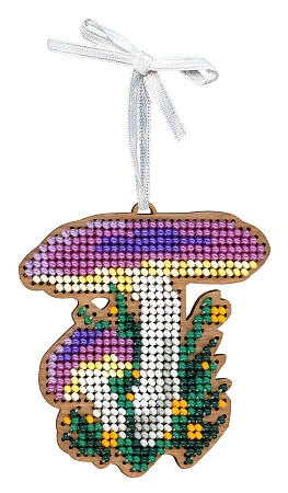 Вышивка бисером Ёлочная игрушка. Сыроежка