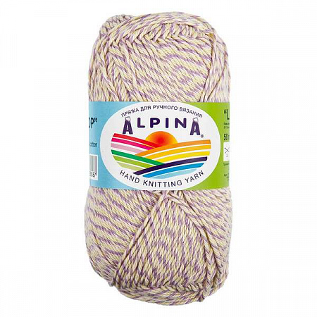 Пряжа ALPINA "LOLLIPOP" 10 шт. в упак. цвет бежевый-желтый-розовый-сиреневый