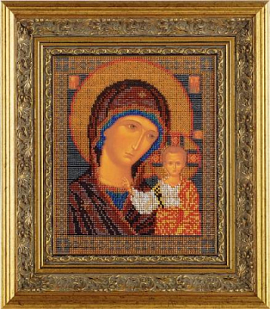 Вышивка бисером Казанская богородица