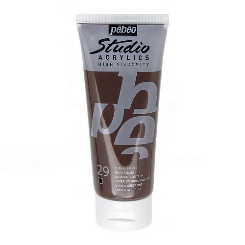 Краска акриловая PEBEO Studio Acrylics 100 мл, цв. умбра жженая