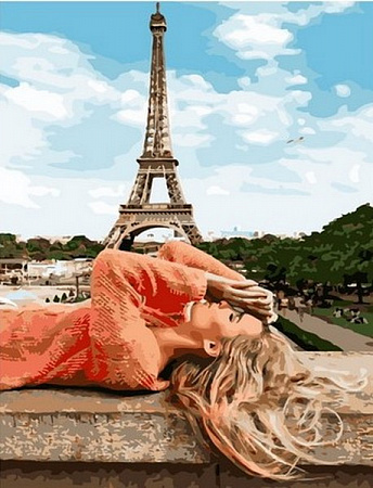 Картина по номерам Красавица в Париже
