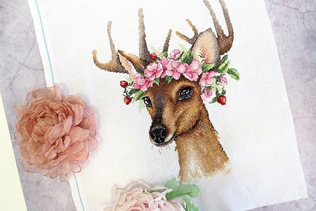 Вышивка крестом Лесной олень