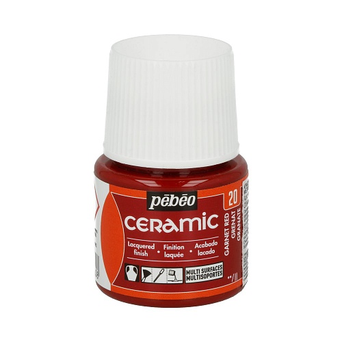 Краска по керамике и металлу Ceramic 45 мл цв. гранатовый