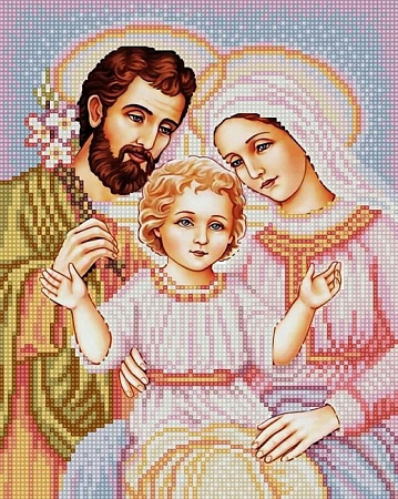 схема для вышивания бисером Святое семейство