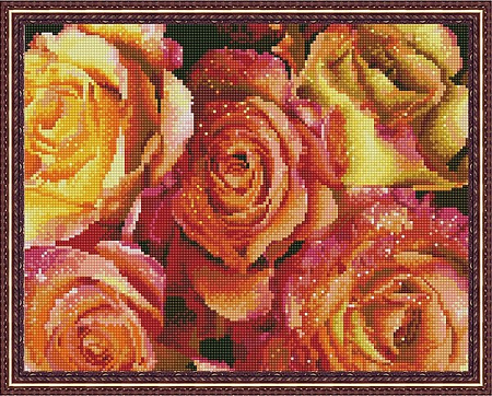 Алмазная вышивка Бутоны роз