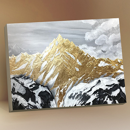 Картина по номерам на холсте Золотые вершины