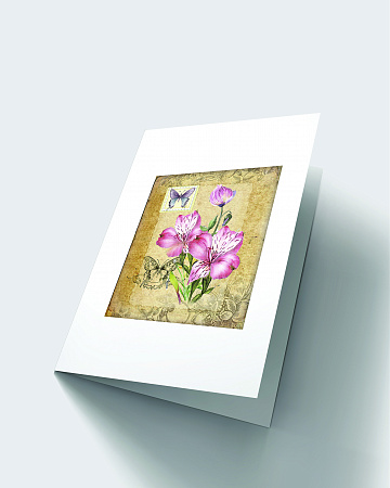 вышивка открыток Открытка "Лиловая соната"