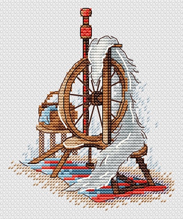 Вышивка крестом Прялка