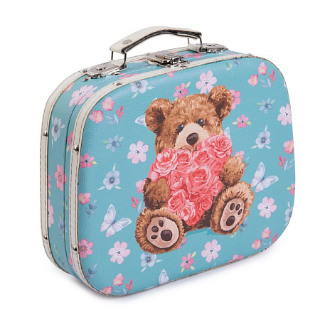 Шкатулка декоративная чемоданчик 25 х 21 х 7,5 см Розовое сердце