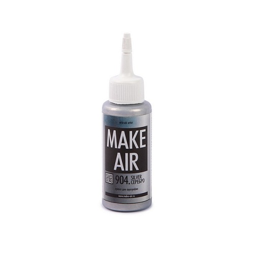 Краски для аэрографии «MAKE AIR» 60 мл К60904 серебро