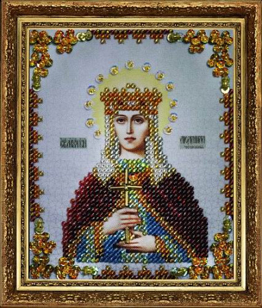 Вышивка бисером Икона "Святой мученицы Людмилы"