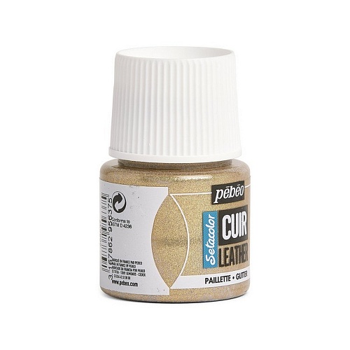 Краска по коже Setacolor 45 мл цв. Золото с глиттером