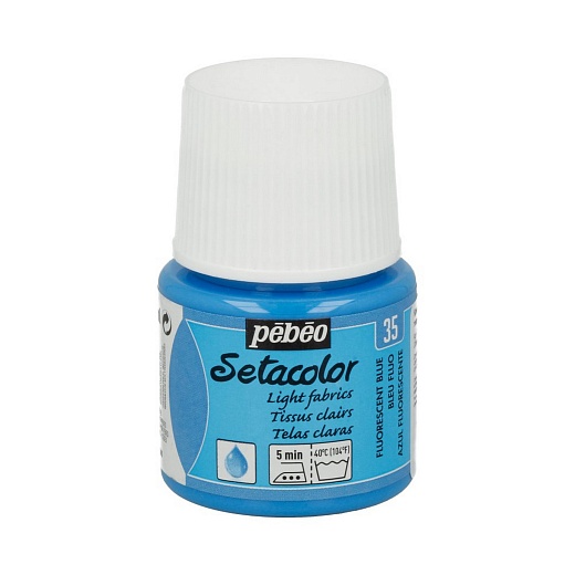 Краска для светлых тканей Setacolor 45 мл, цв. синий флуоресцентный