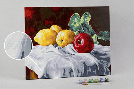 Картина по номерам Натюрморт с лимонами и яблоком