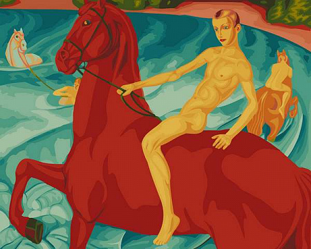 Картина по номерам Купание красного коня