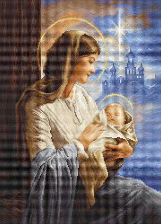 вышивка гобелен Дева Мария с Младенцем