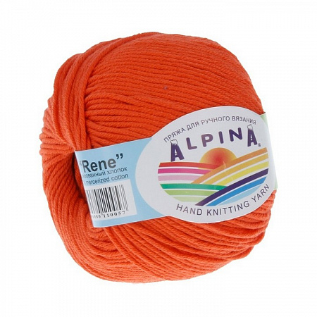Пряжа ALPINA "RENE" 10 шт. в упак. цвет яр.оранжевый