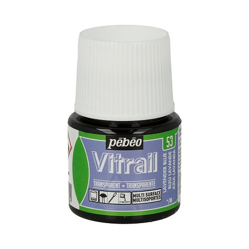 Краска для стекла и металла Vitrail лаковая прозрачная 45 мл, цв. лавандовый