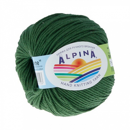 Пряжа ALPINA "RENE" 10 шт. в упак. цвет т.зелёный