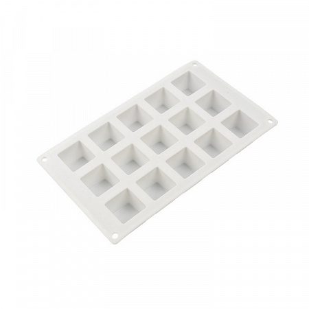Форма для выпечки силиконовая для пирожных кубики- 15 ячеек