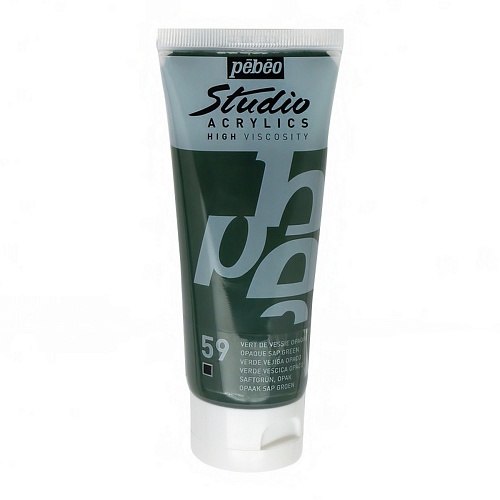 Краска акриловая PEBEO Studio Acrylics 100 мл, цв. зеленый древесный сок