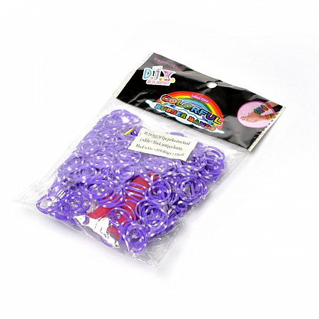 Набор резинок для плетения цв.фиолетовая зебра упак.600штук