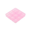 Коробка пластик для шв. принадл. пластик OM-086 цв. розовый\прозрачный