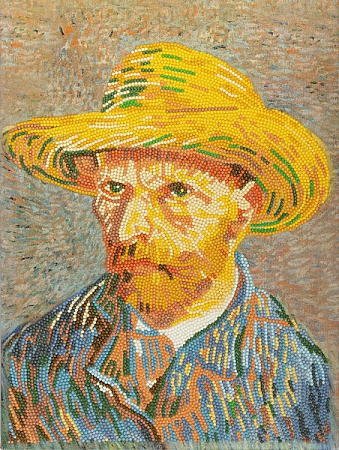 Алмазная вышивка Автопортрет в соломенной шляпе, Винсент ван Гог