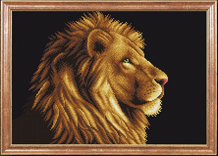 Лев (Рисунок на ткани)