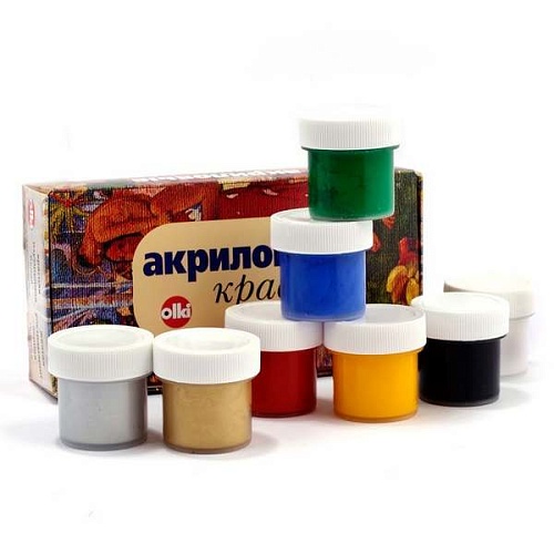 Акрил в наборе для ткани 8 цв 22 мл