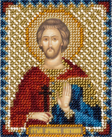Вышивка бисером Икона Святого мученика Евгения Севастийского