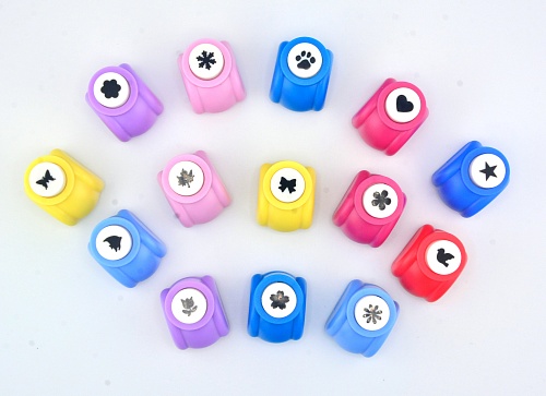 Набор фигурных дыроколов Ассорти, 14 штук, в кейсе