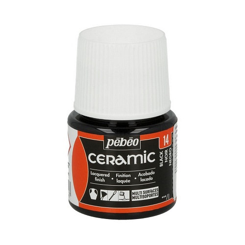 Краска по керамике и металлу Ceramic 45 мл цв. черный