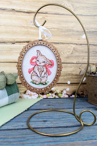 Миниатюра. Зайчонок с бантом