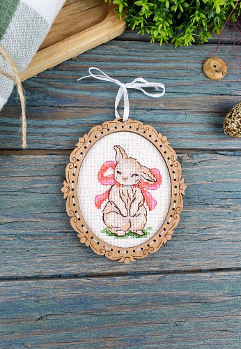 Миниатюра. Зайчонок с бантом