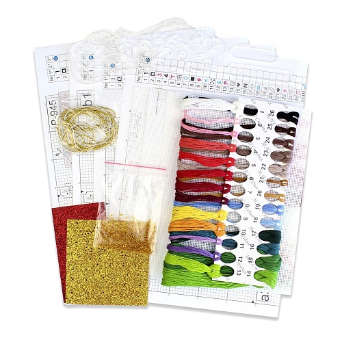 Ёлочка с подарками. Комплект из 3 сюжетов + подставка