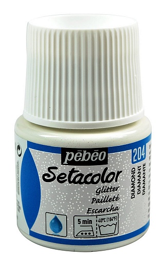 Краска для светлых тканей с микро-глиттером Setacolor 45 мл, цв. бриллиант.
