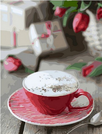 Картина по номерам Красная чашка кофе