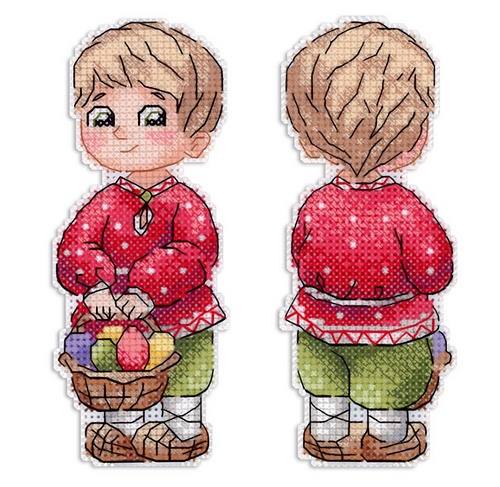 Мальчик с пасхальной корзинкой